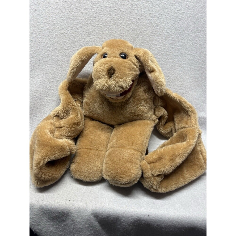 VTG Rare Playful Puppets Puppets That Swallow Dog Hand Puppet 18" Plush USA